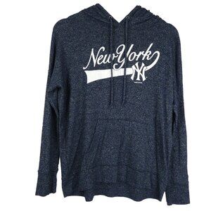 New York Yankees Hoodie Mens XS Blue Long Sleeve Lightweight MLB Baseball Jacket